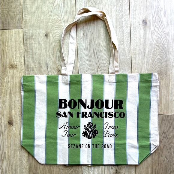 Sezane Handbags - Sezane Striped Tote